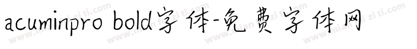acuminpro bold字体字体转换